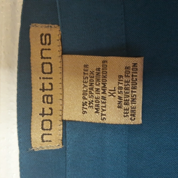 Teal Notations Skirt - Picture 5 of 7